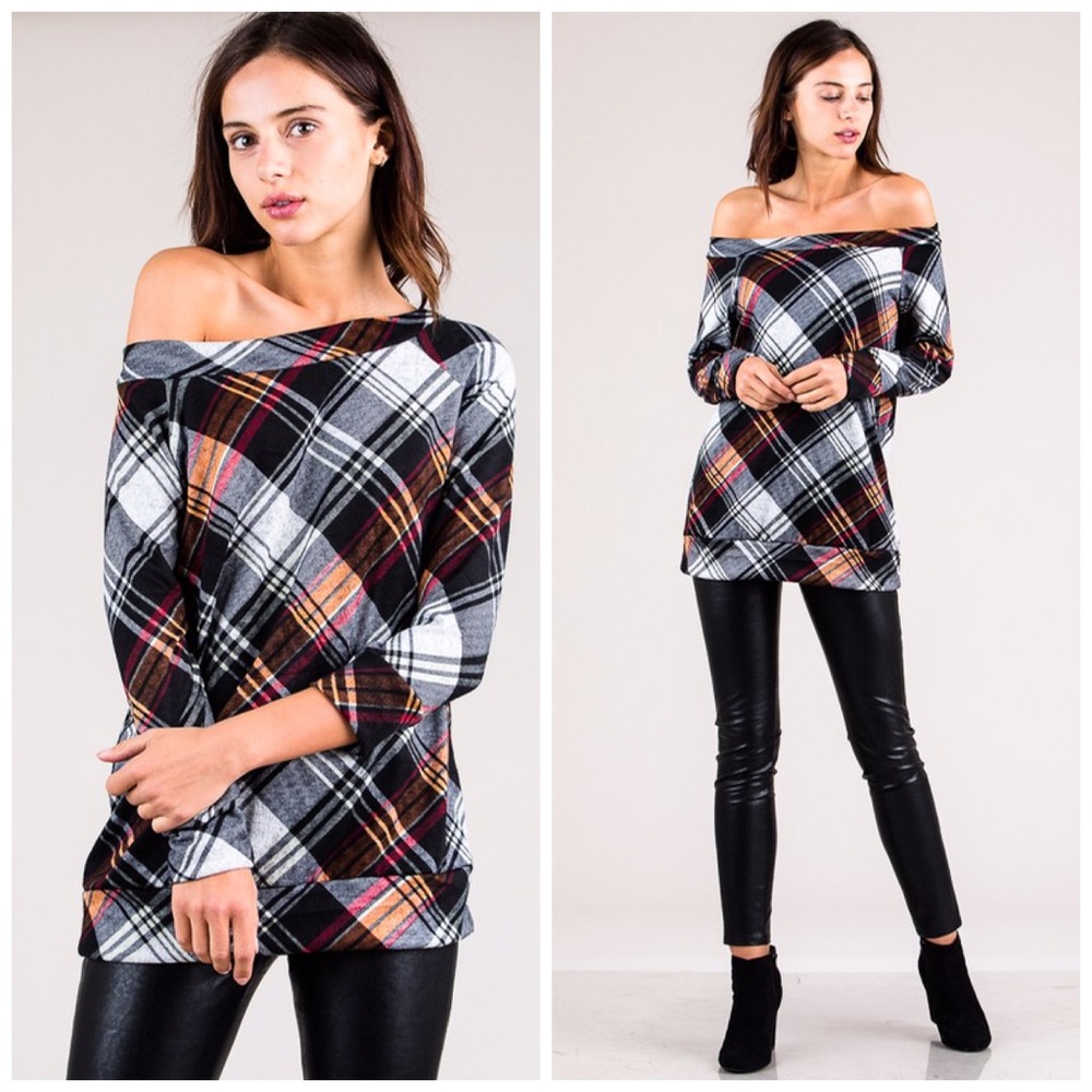 ❤️LAST 1! Super Soft Shoulder Plaid Top! - Picture 6 of 7